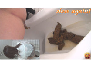 便器に溜まる！美女の大量のウンコ！！臭いよ～